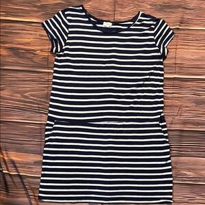 Caslon Navy and White Striped mini Dress
